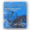SAKUMA BLACK ROLLING HOOKED SNAP SWIVELS SIZE:3-965