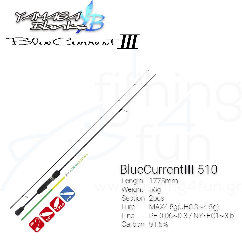 Καλάμι YAMAGA BLANKS Blue Current Ⅲ 510 Light Game 1.78mt, 0.3
